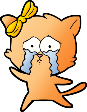 Bir insan tarafından çizilmiş çizgi film kedisi.