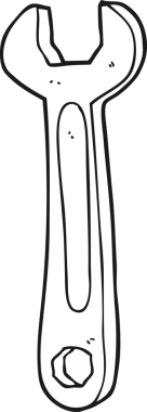 Bir insan tarafından çizilmiş siyah beyaz çizgi film anahtarı.