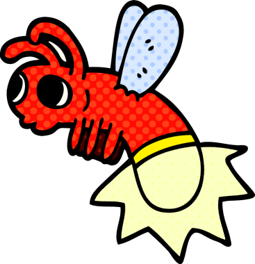 Bir insan tarafından çizilmiş çizgi film karalaması.