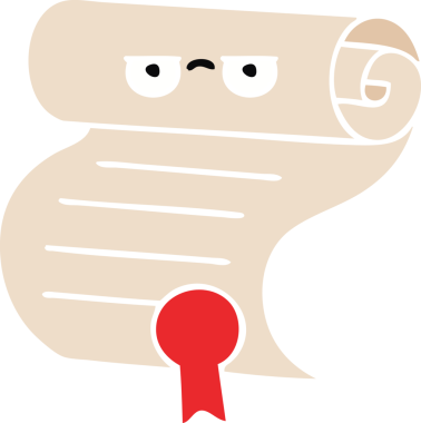 Bir insan tarafından çizilen sözleşmenin düz renkli retro karikatürü