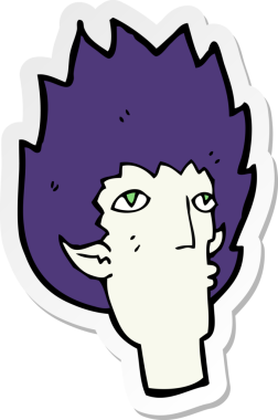 Bir insan tarafından çizilmiş vampir suratının çıkartması.