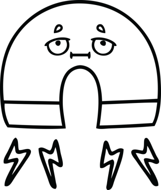 Bir insan tarafından çizilmiş mıknatıs çizimi