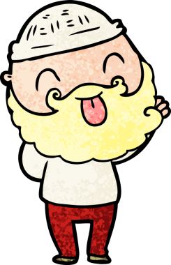 Bir insan tarafından çizilmiş sakallı bir adam.