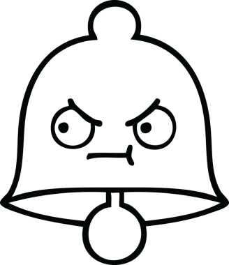 Bir insan tarafından çizilmiş bir çanın çizgi çizimi