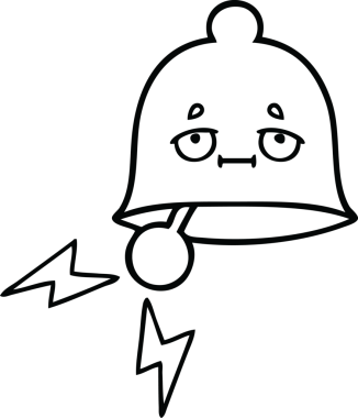 Bir insan tarafından çizilmiş zil karikatürü