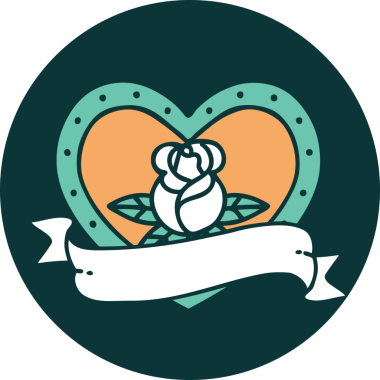 Bir insan tarafından çizilmiş bir kalbin ikonik dövme görüntüsü.