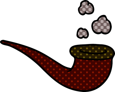 Bir insan tarafından çizilmiş sigara piposu.