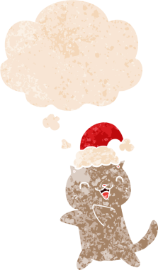 Hoş bir çizgi roman kedisi. Düşünce baloncuğu ve grunge dertli eski moda bir insan tarafından çizilmiş.