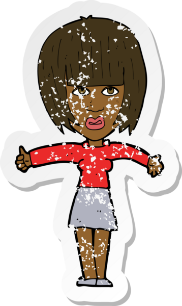 Bir insan tarafından çizilmiş kızgın bir karikatürün gerilimli çıkartması.