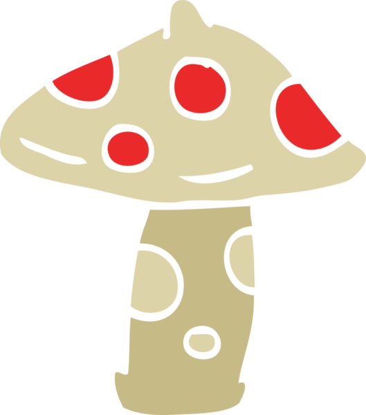 Bir insan tarafından çizilmiş mantar mantarı.