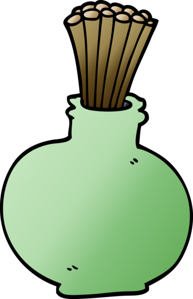 Bir insan tarafından çizilmiş vazoda karalamalar.