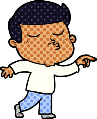 Bir insan tarafından çizilmiş karikatür mankeni adam.