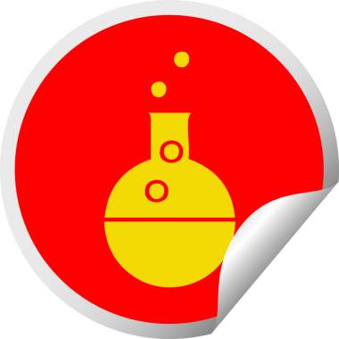 Bir insan tarafından çizilmiş bilimsel bir deneyin dairesel kabuk soyma etiketi.