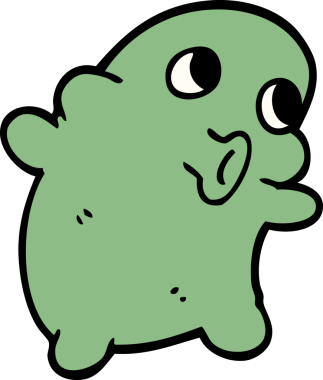 Bir insan tarafından çizilmiş garip uzaylı karalaması.