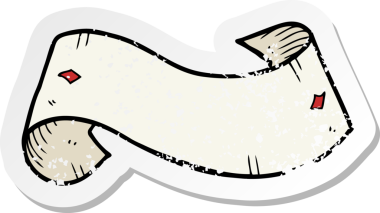 Bir insan tarafından çizilmiş bir dövmeli tomar afişinin gerilimli retro yapıştırması.