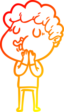 Bir insan tarafından çizilmiş, çizgi film karakteri.