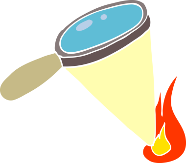 Bir insan tarafından çizilmiş karalama büyüteç.