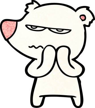 Bir insan tarafından çizilmiş kutup ayısı karikatürü