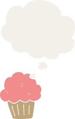 Düşünce baloncuklu çizgi film keki insan tarafından çizilmiş.