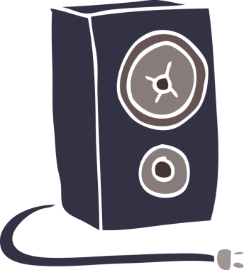 Bir insan tarafından çizilmiş bir hoparlör karalaması.