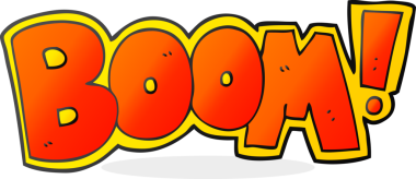 Bir insan tarafından çizilmiş serbest çizim çizgi film patlama sembolü