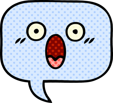 bir insan tarafından çizilmiş bir konuşma baloncuğunun çizgi roman tarzı