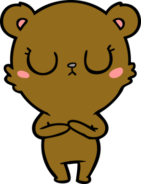 Bir insan tarafından çizilmiş bir çizgi film karakteri.