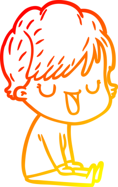 Bir insan tarafından çizilmiş bir karikatür kadın çizimi.