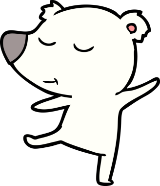 Bir insan tarafından çizilmiş kutup ayısı karikatürü