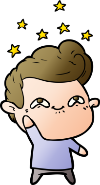 Bir insan tarafından çizilmiş heyecanlı bir çizgi film.