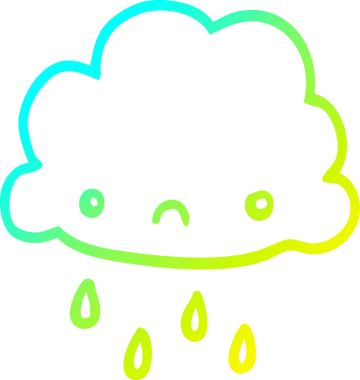 Bir insan tarafından çizilmiş bir karikatür fırtına bulutu çizimi