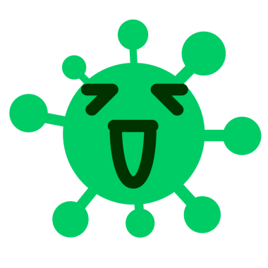 Bir insan tarafından çizilmiş basit bir gülme virüsü