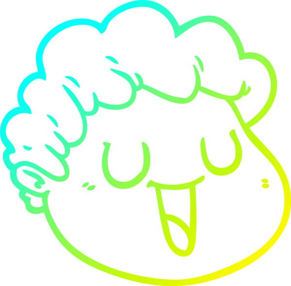 Bir insan tarafından çizilmiş bir çizgi film erkek yüzü çizimi.