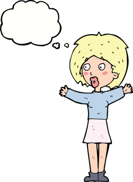 Bir insan tarafından çizilmiş düşünce balonu olan endişeli bir karikatür.