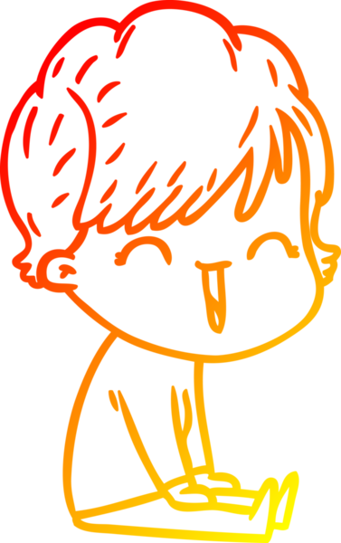 Bir insan tarafından çizilmiş gülen bir karikatür çizimi.