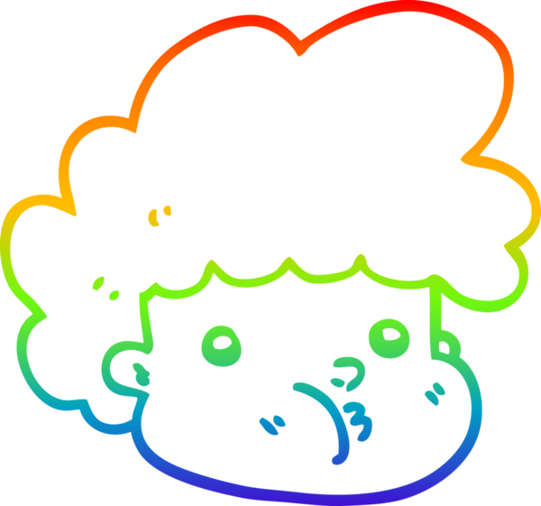 gökkuşağı gradyan çizgi çizimi bir insan tarafından çizilmiş bir çizgi çocuk