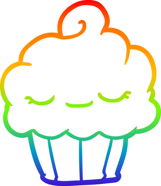 gökkuşağı gradyan çizgisi bir insan tarafından çizilmiş komik bir kek