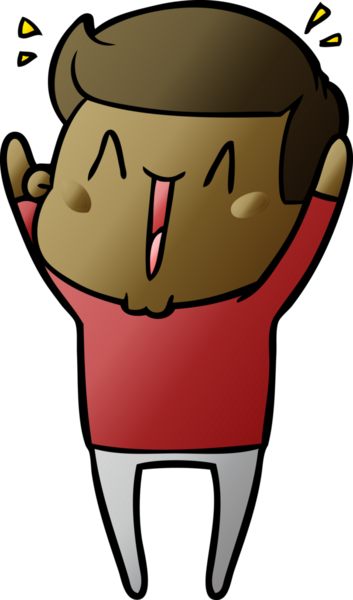 Bir insan tarafından çizilmiş mutlu bir adam.