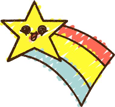 Bir insan tarafından çizilen Kayan Yıldız Tebeşiri