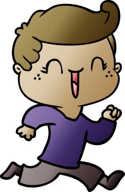 Bir insan tarafından çizilmiş gülen çocuk.