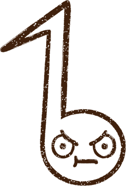 Bir insan tarafından çizilen Müzik Notu Kömürü Çizimi