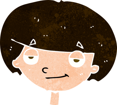 Bir insan tarafından çizilmiş kendini beğenmiş bir çocuk.