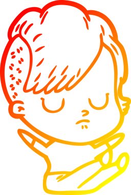 Bir insan tarafından çizilmiş bir karikatür kadın çizimi