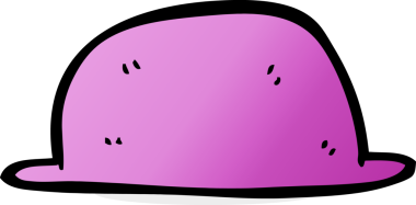 Bir insan tarafından çizilmiş çizgi film şapkası.