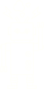 Bir insan tarafından çizilen robot tebeşiri.