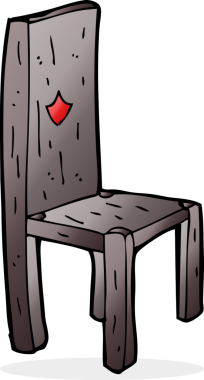 Bir insan tarafından çizilmiş eski bir sandalye.