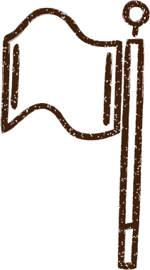 Bir insan tarafından çizilen Sallanan Bayrak Kömürü