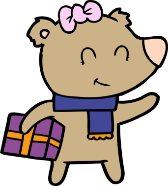 Bir insan tarafından çizilmiş ayı karikatürü çizicisi