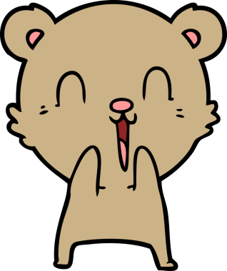 Bir insan tarafından çizilmiş bir çizgi film karakteri.