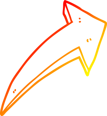Bir insan tarafından çizilen çizgi film okunun sıcak gradyan çizimi